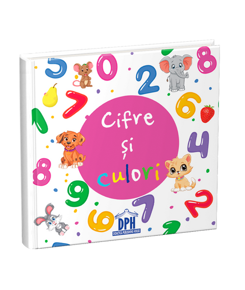 Cifre si culori - carte pliata. 0 - 2 ani