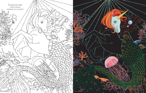 Citeste, razuieste si coloreaza - Unicorni