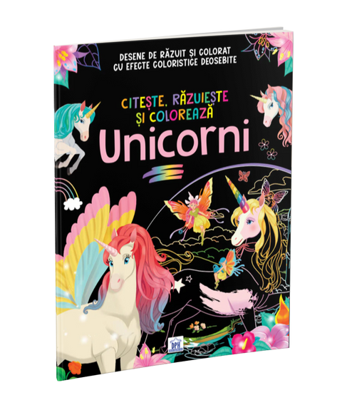 Citeste, razuieste si coloreaza - Unicorni