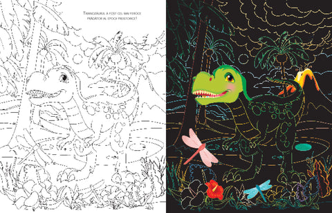 Citeste, razuieste si coloreaza - Dinozauri