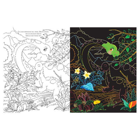 Citeste, razuieste si coloreaza - Dinozauri
