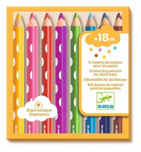 Creioane colorate pentru bebe. Djeco