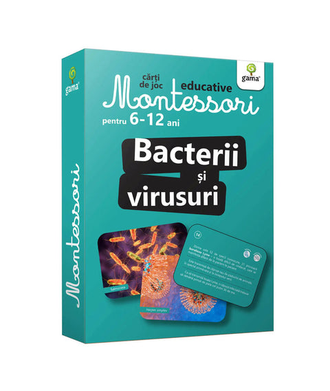 Carti de joc Montessori pentru 6-12 ani. Bacterii si virusuri