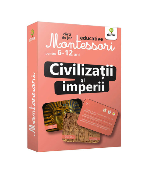 Carti de joc Montessori pentru 6-12 ani. Civilizatii si imperii