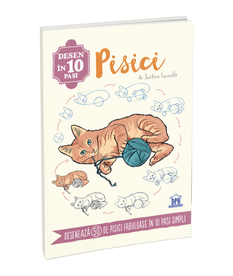 Desen in 10 pasi. Pisici