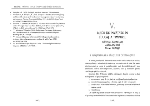 EDUCATIA TIMPURIE. Sinteze conceptuale si directii de actiune