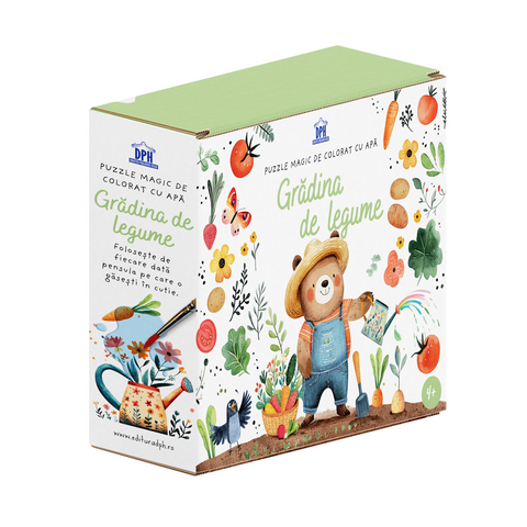 Gradina de legume - Puzzle magic de colorat cu apa