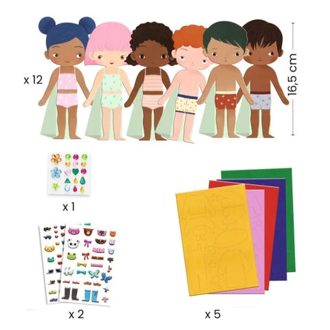 Joc creativ Imbraca si accesorizeaza personaje. Djeco