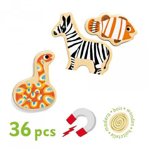 Joc cu magneti Animale din intreaga lume. Djeco