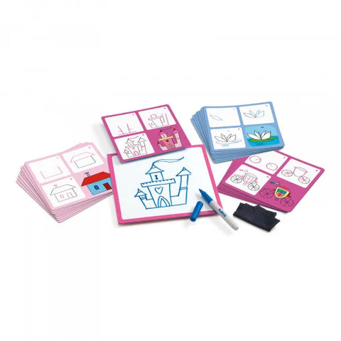 Joc Eduludo Deseneaza pas cu pas Printese. Djeco