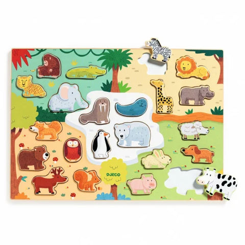 Puzzle din lemn Animo. Djeco