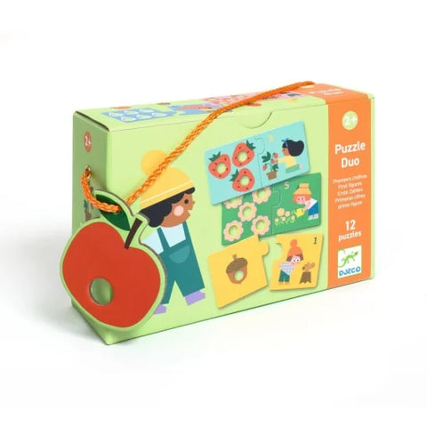 Puzzle duo tactil Primele numere. Djeco