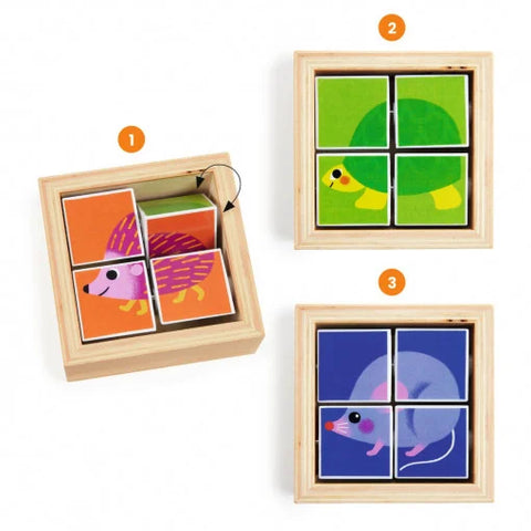 Puzzle forme rotative Tournibist. Djeco