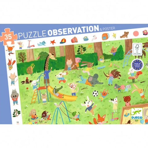Puzzle observatie Gradina micilor prieteni. Djeco