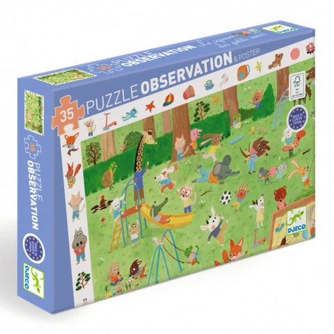 Puzzle observatie Gradina micilor prieteni. Djeco