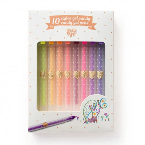 Set 10 pixuri cu gel culori pastelate si neon. Djeco