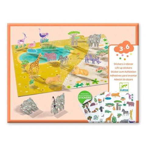 Set creativ de stickere reutilizabile Animale. Djeco