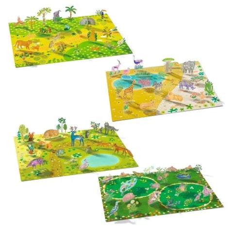 Set creativ de stickere reutilizabile Animale. Djeco