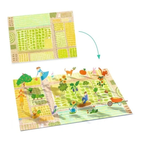Set creativ de stickere reutilizabile Ferma. Djeco