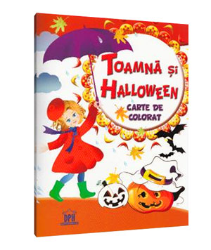 Toamna si Halloween - Carte de colorat