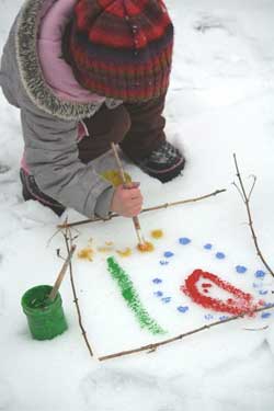 idei de jocuri de iarna picturi pe zapada