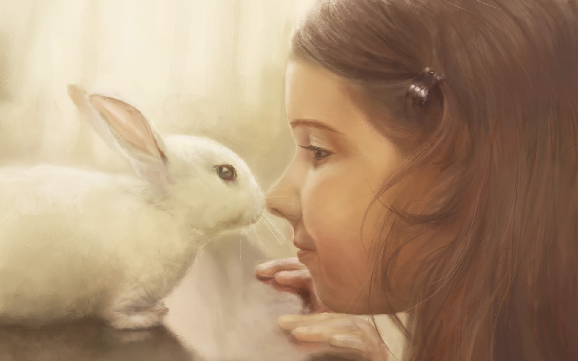 Зайчик ожп. Девушка кролик. Девочка с кроликом. Девушка кролик арт. Красивая девушка с кроликом.