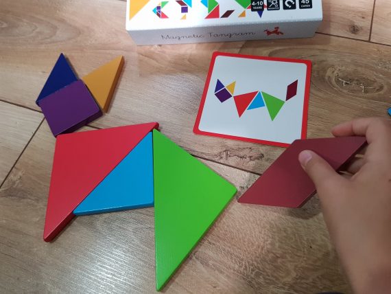 Puzzle Magnetic Educativ din lemn – Tangram1