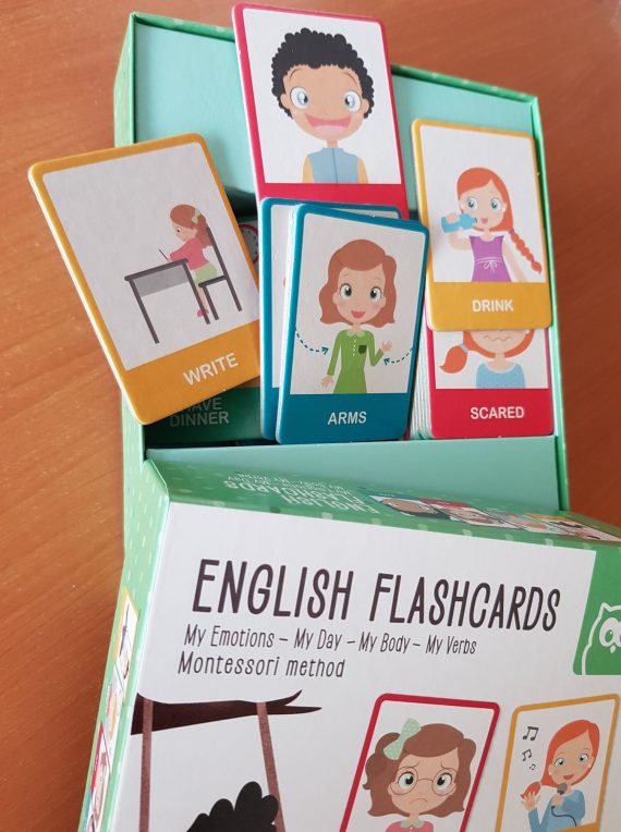 Flashcarduri Montessori - emotiile si corpul meu ENG1