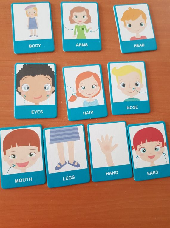 Flashcarduri Montessori - emotiile si corpul meu ENG8