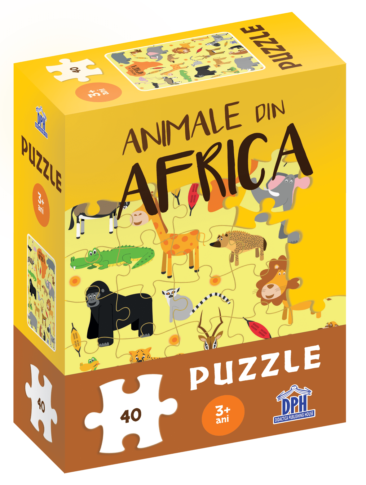 CUTIE puzzle-ANIMALE din AFRICA (3d)jucarii vorbarete