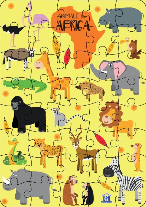 puzzle-ANIMALE din AFRICA (stanta)jucarii vorbarete
