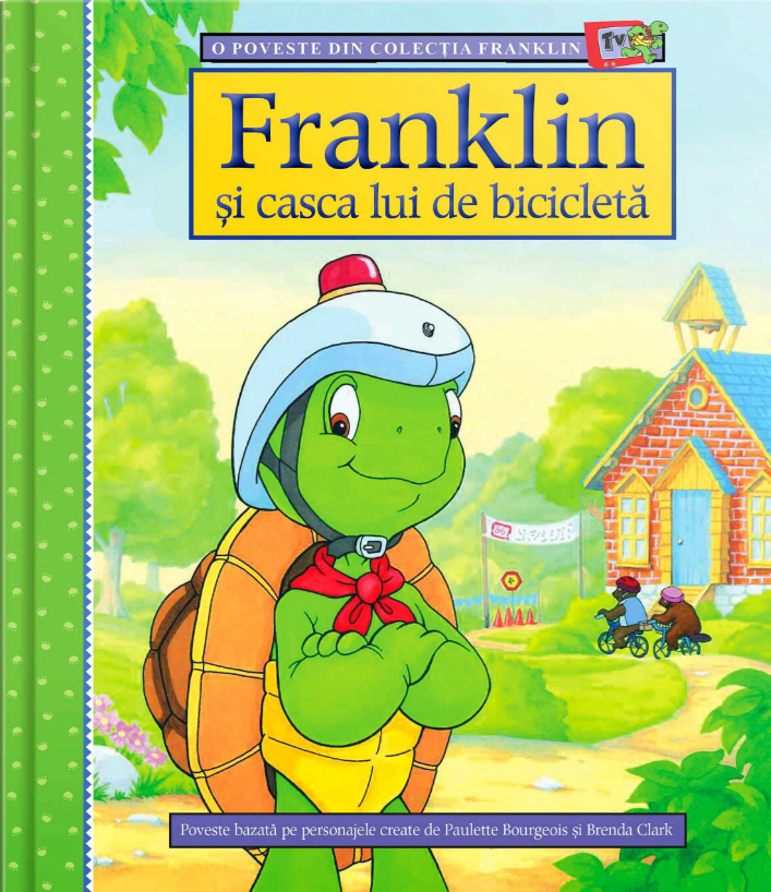 Franklin si casca lui de bicicleta
